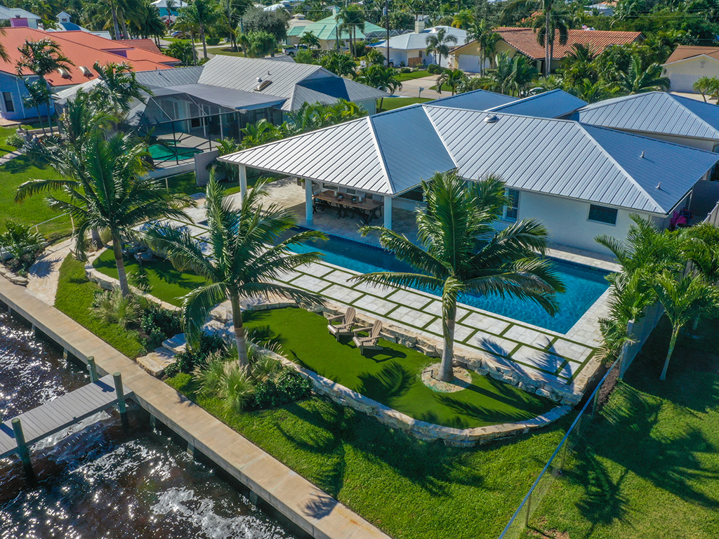 Aerial view of luxury property
